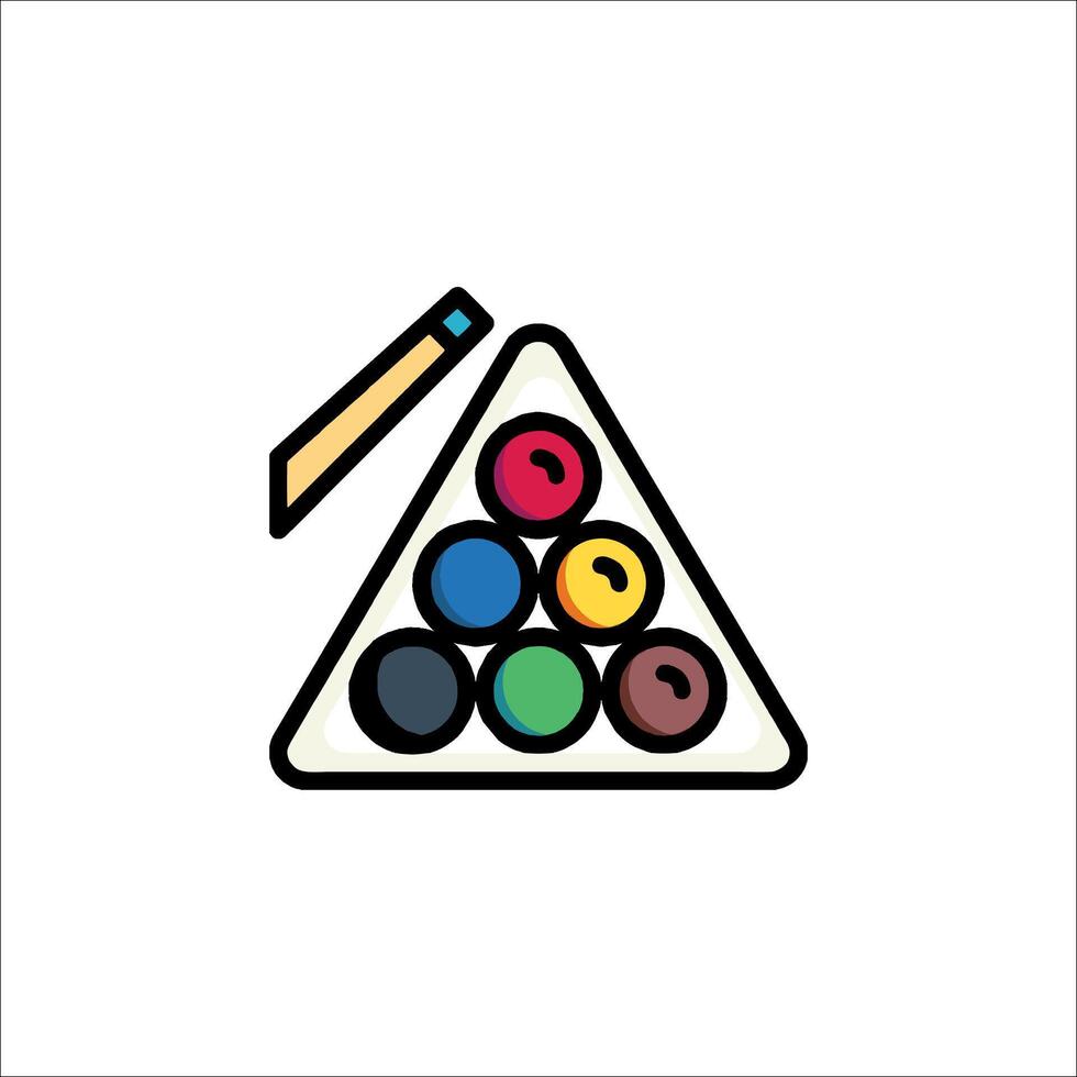 A triangle with paint and a pencil in it vector