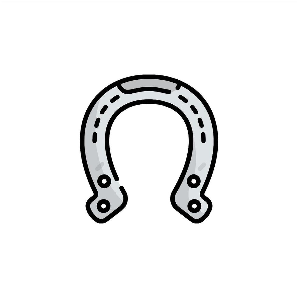 A horseshoe icon on a white background vector