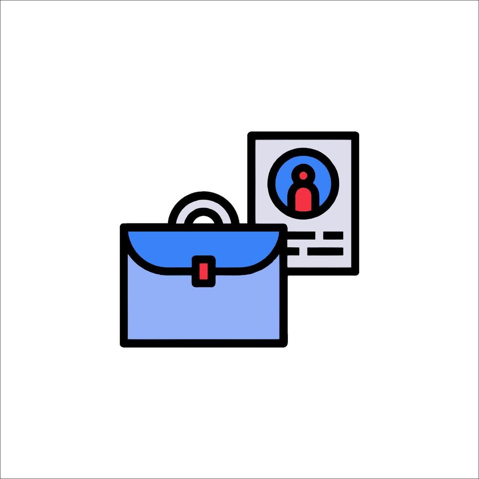 A briefcase and a passport icon vector