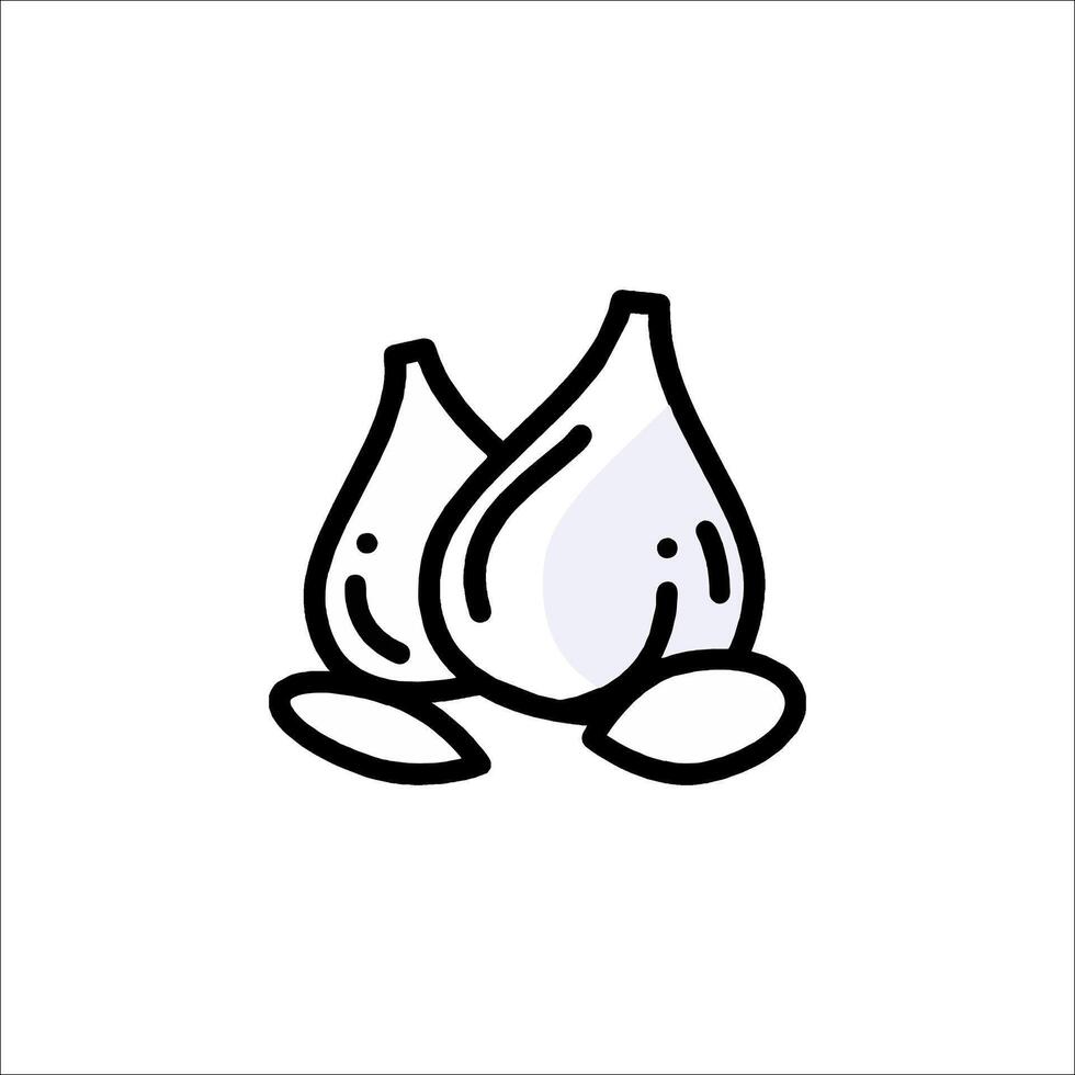 A cartoon onion icon on a white background vector