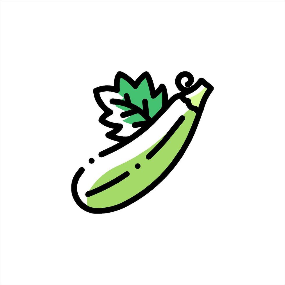 A green eggplant icon on a white background vector