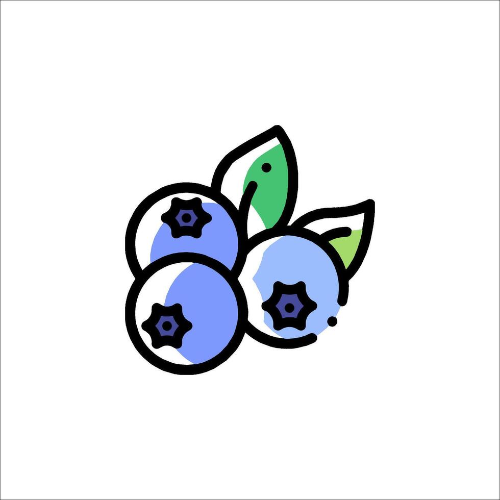 Blueberry icon illustration vector