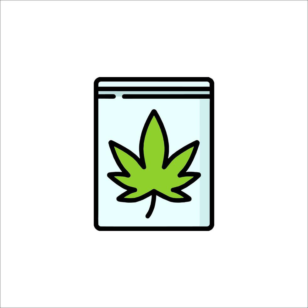 A marijuana leaf icon in a jar vector