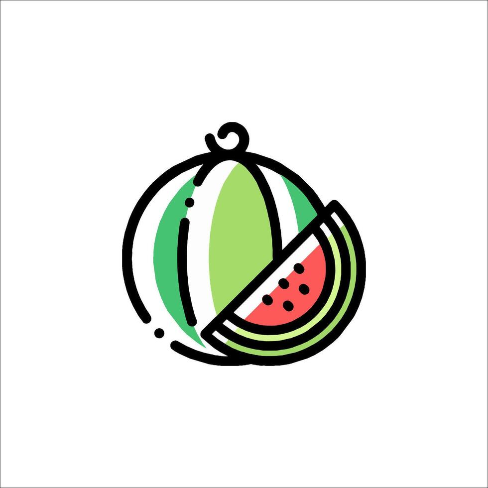 Watermelon logo design vector