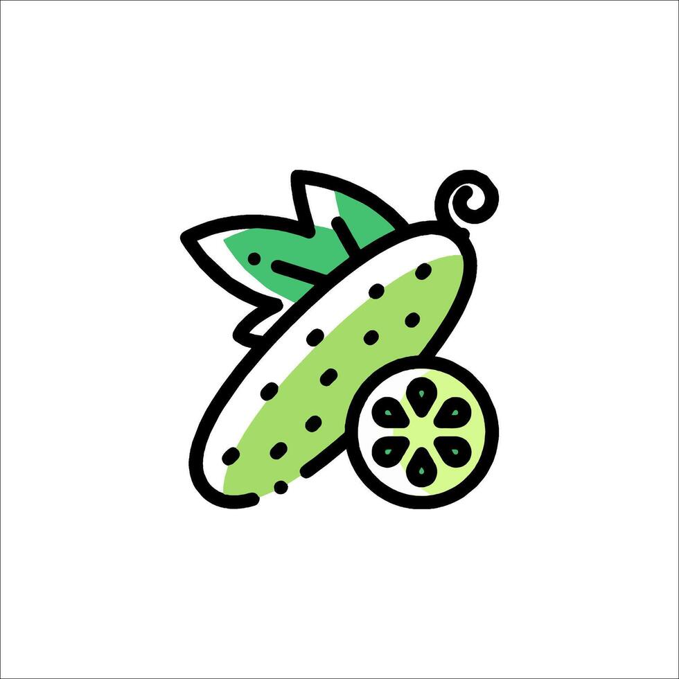 A pickle and lime icon vector
