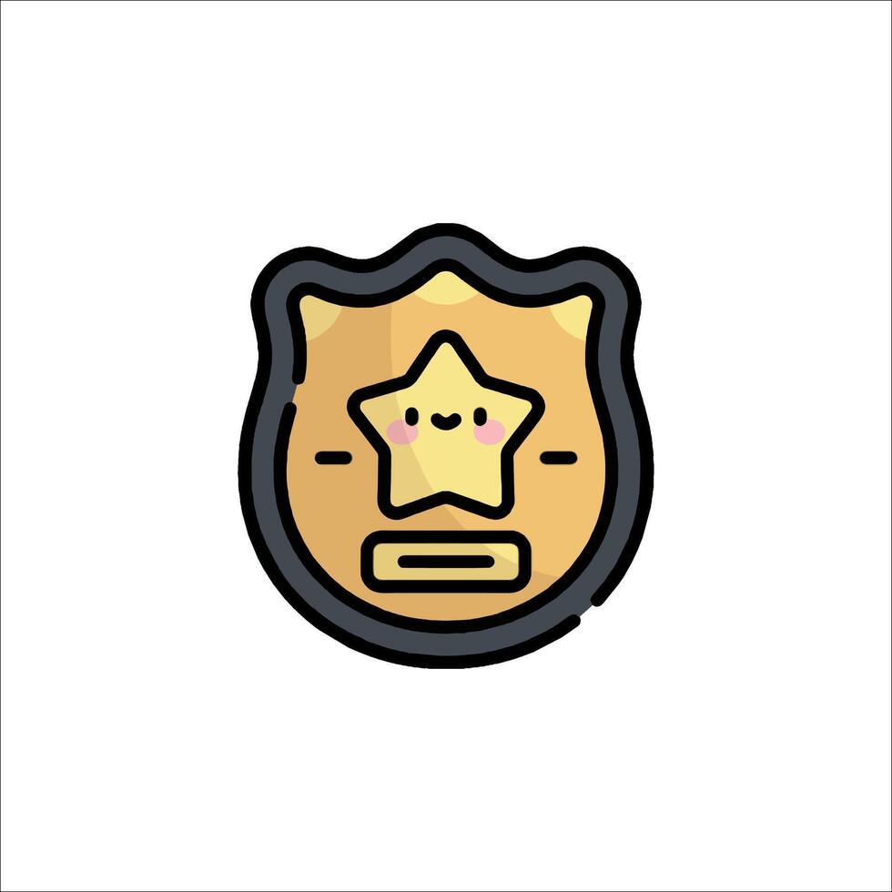 A badge with a star on it vector