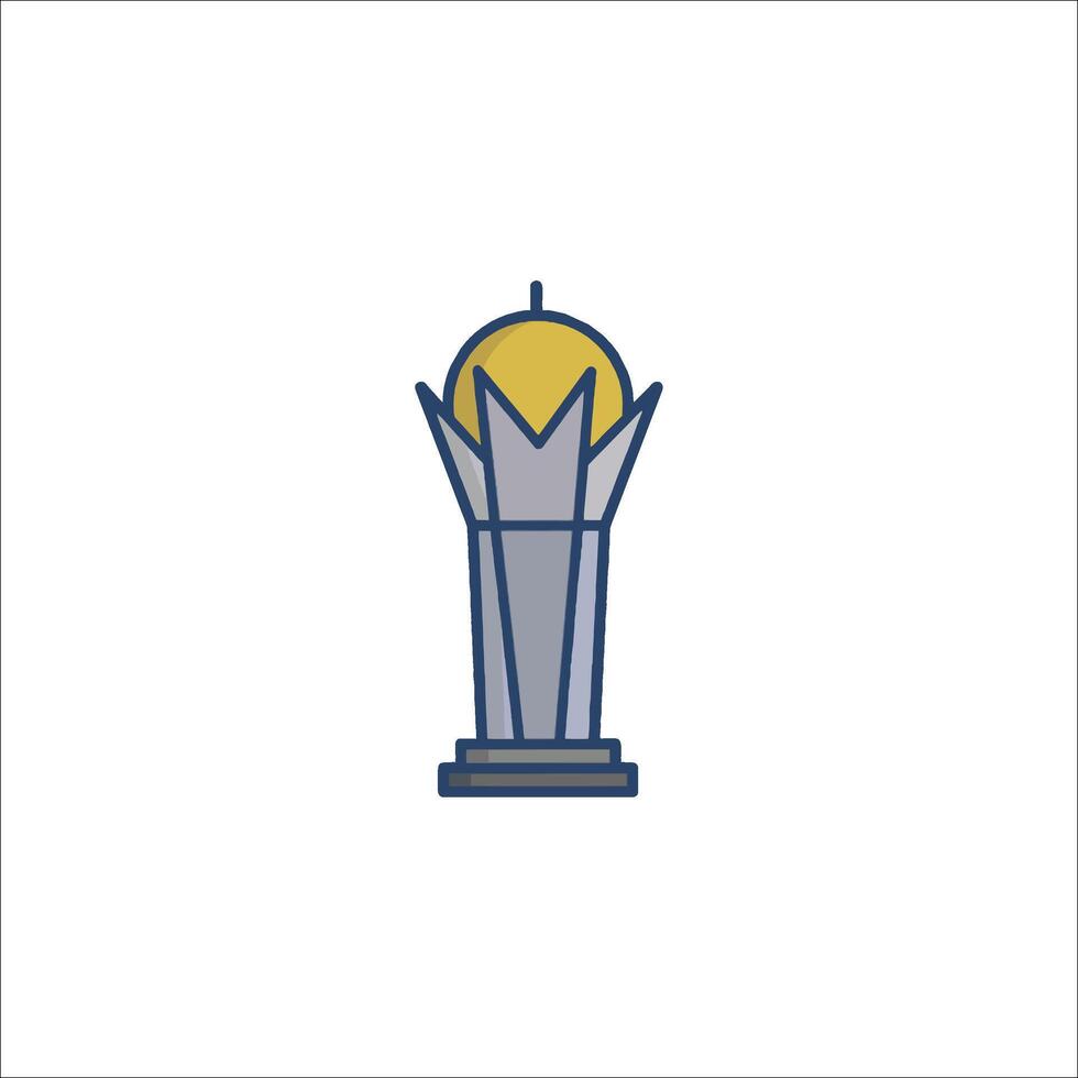 The trophy is on a white background vector