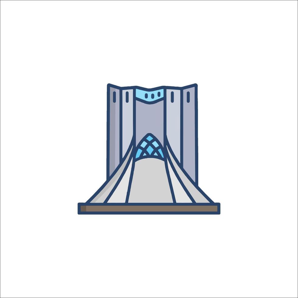 A building with a tower on top of it vector