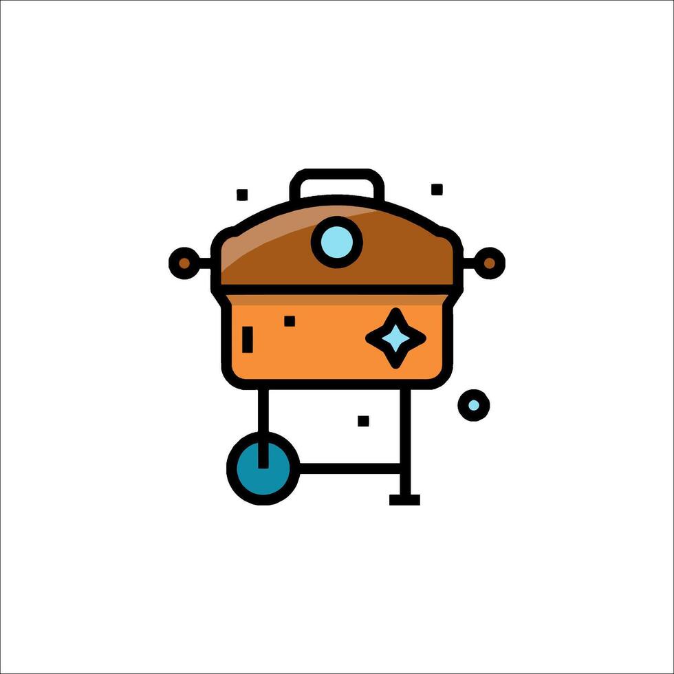 Bbq grill icon illustration vector