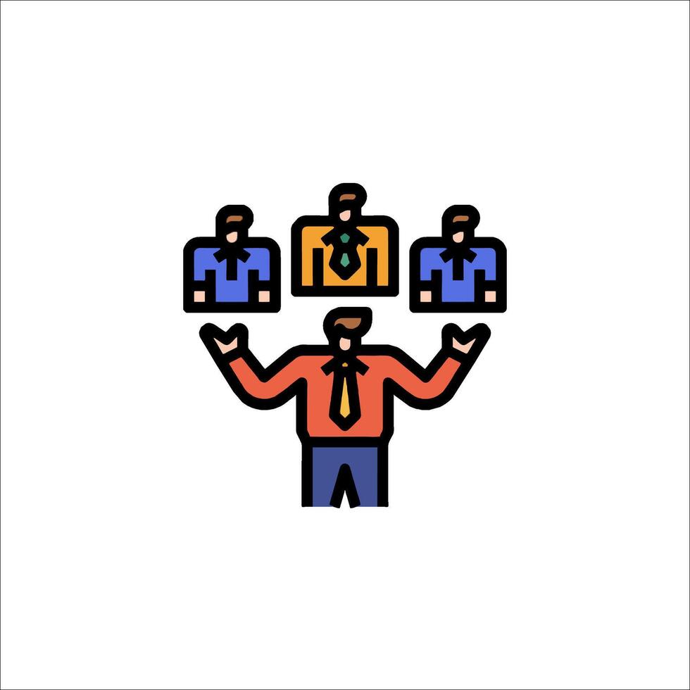 A man with a bunch of people on his shoulders vector