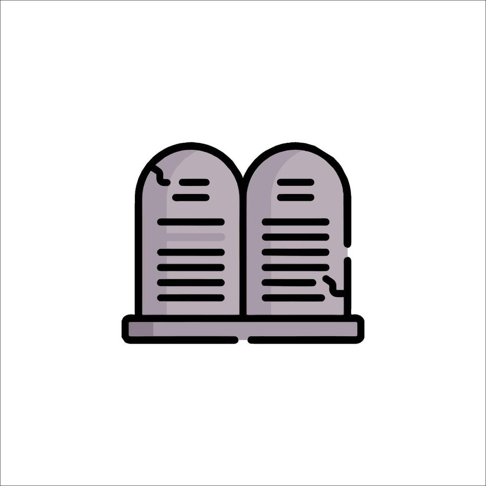 Ten commandments icon isolated on white background vector