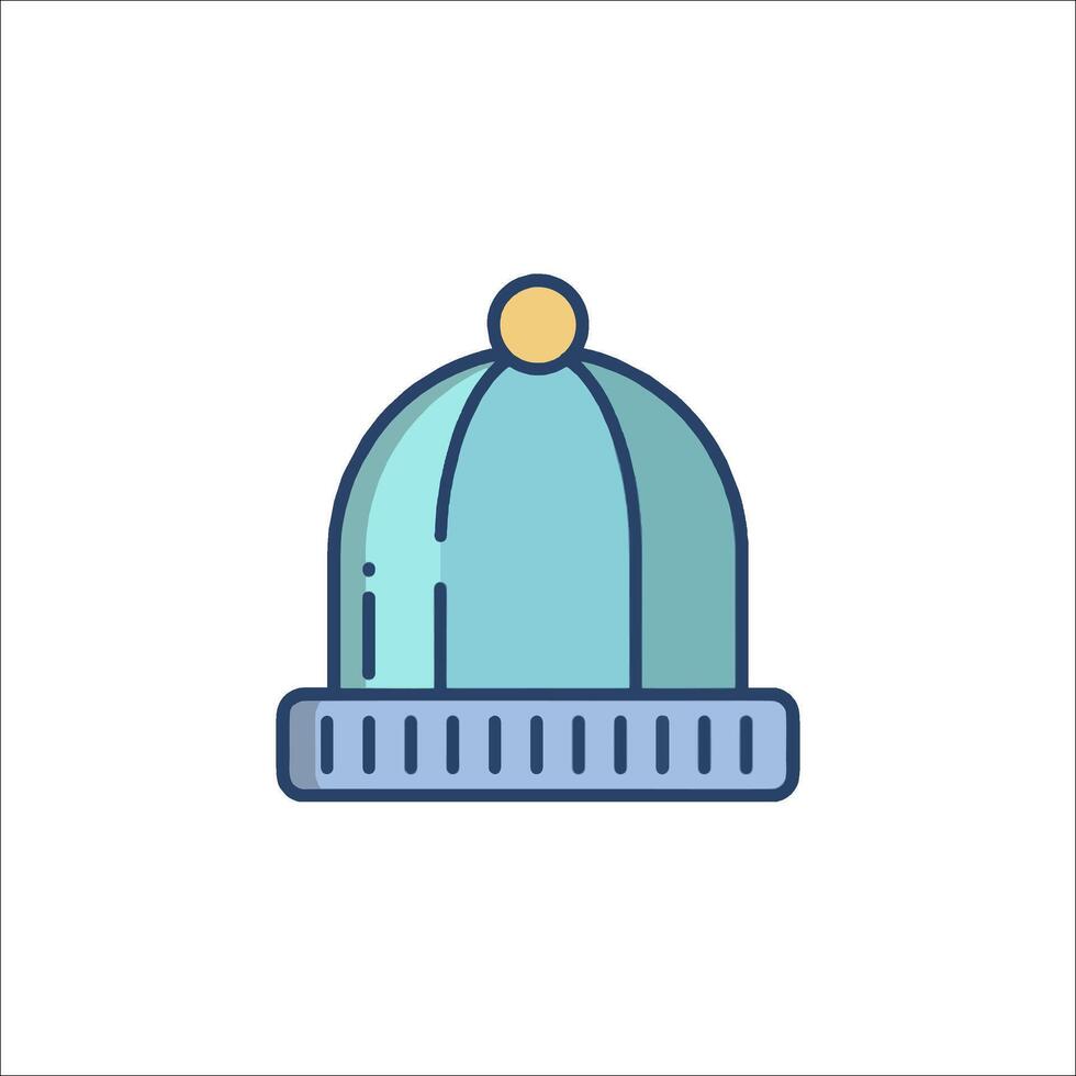 A hat icon in a line style vector