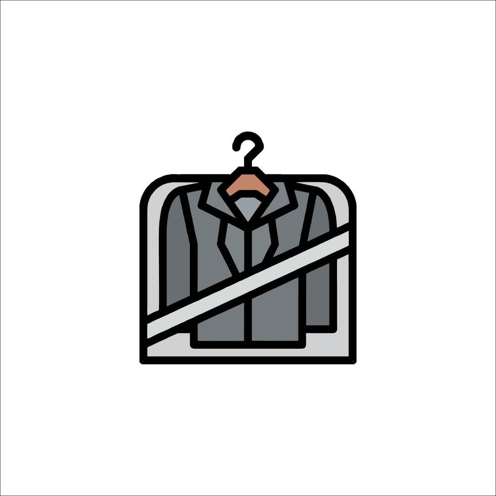 A man's jacket is hanging on a hanger vector