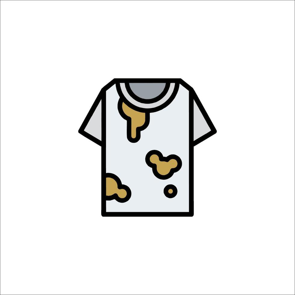 A t - shirt with a stain on it vector