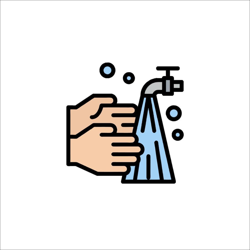 Wash hands icon illustration vector