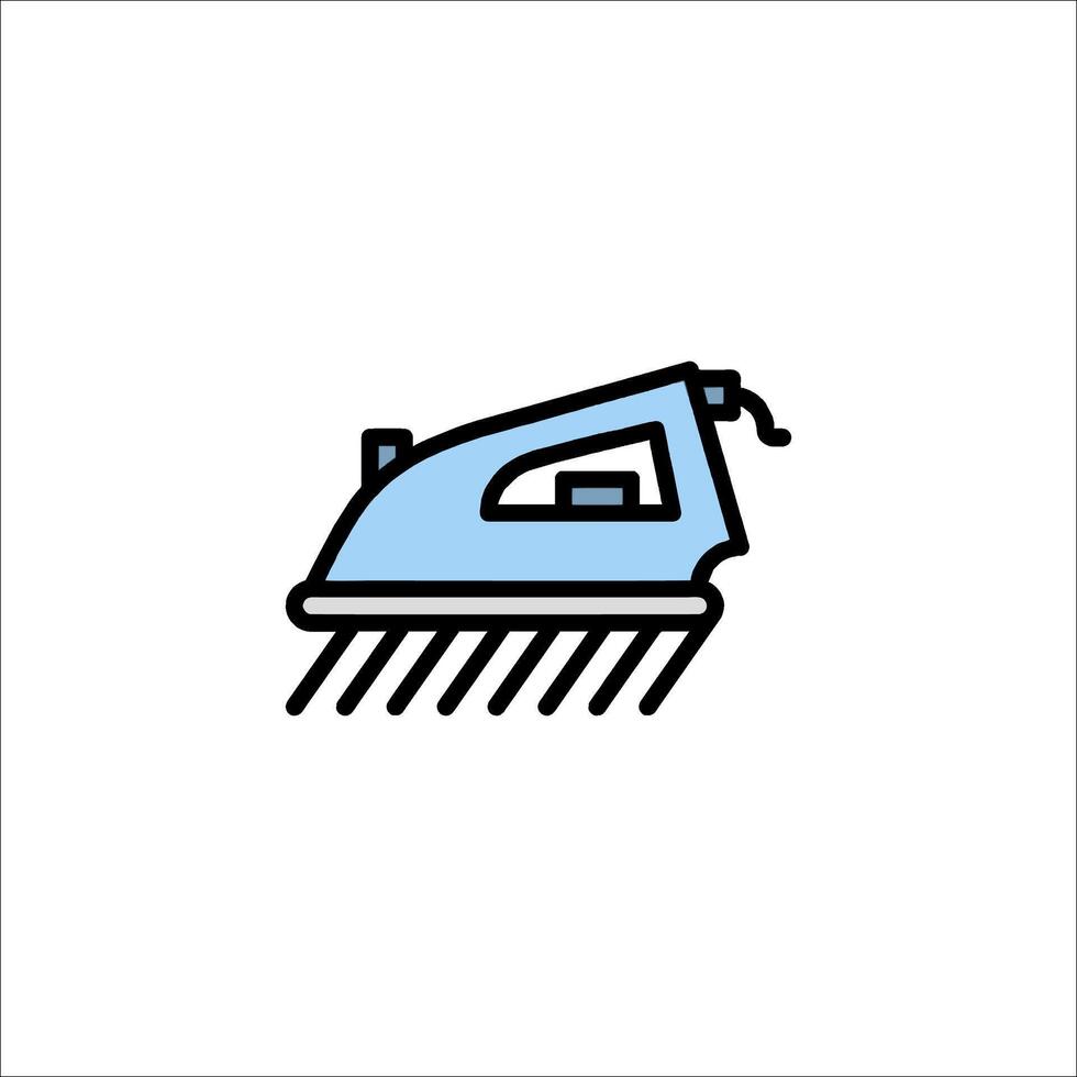 A blue iron on a white background vector