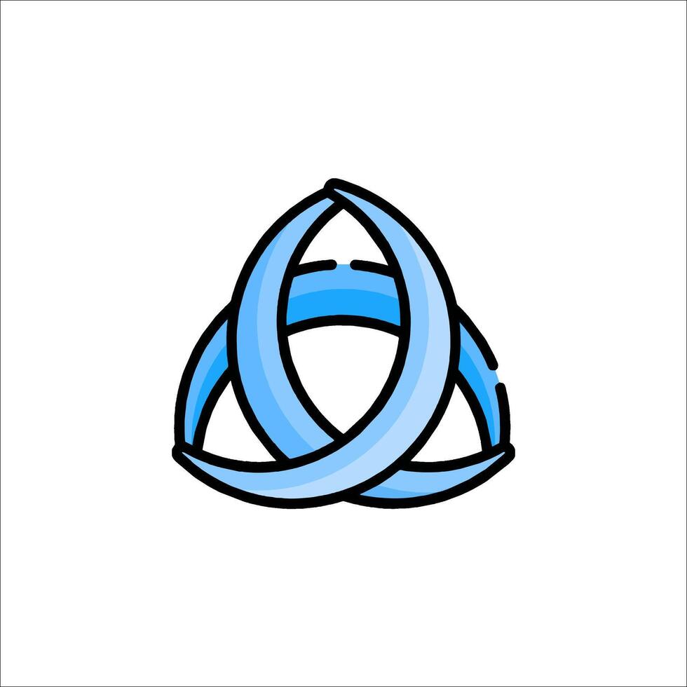 A blue trinity symbol on a white background vector