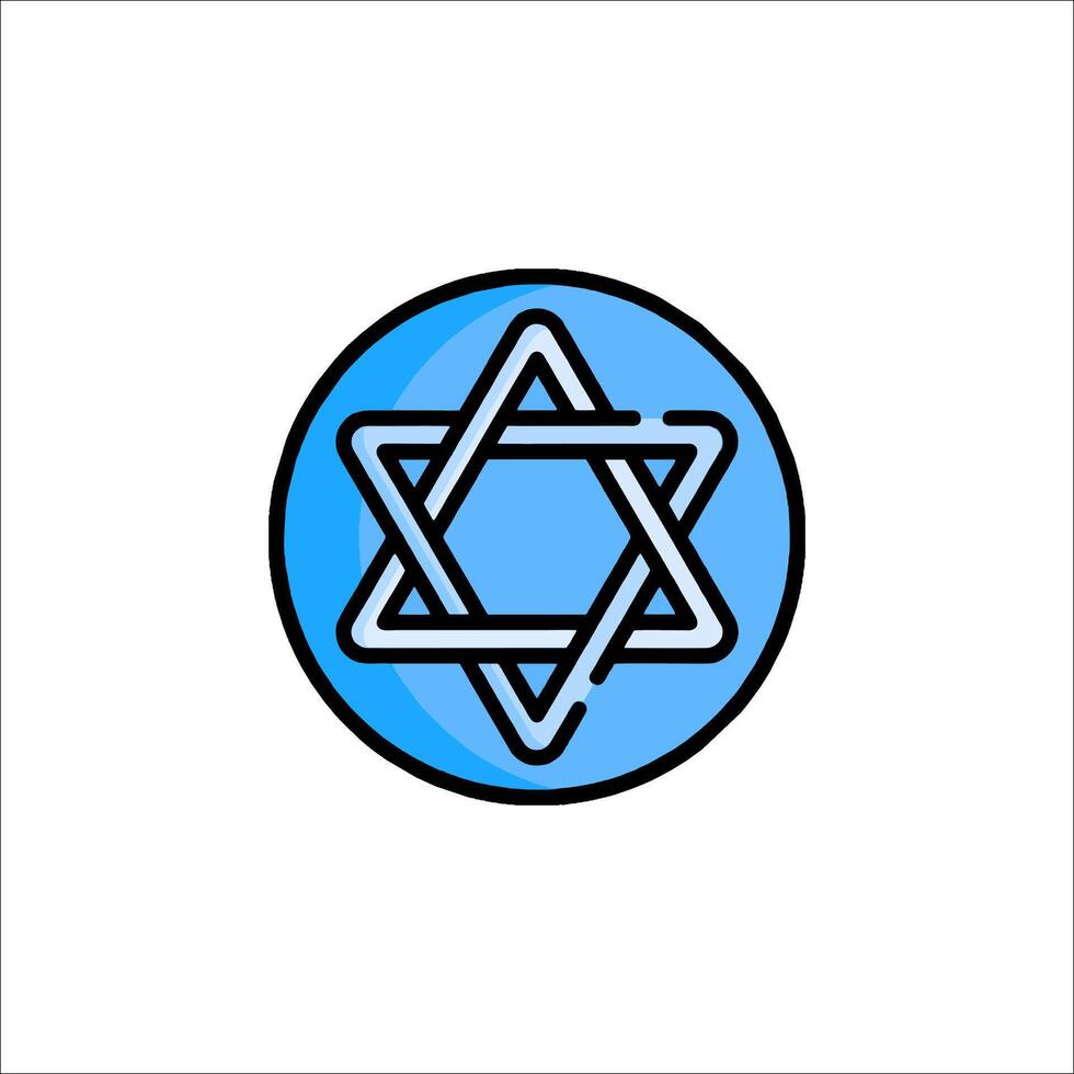 The star of david is a symbol of jewish faith vector