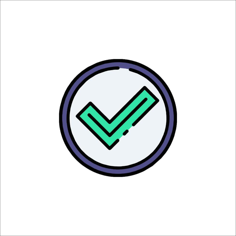 Check mark icon illustration vector