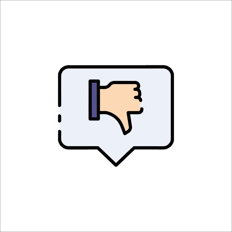 A thumbs down icon on a white background vector