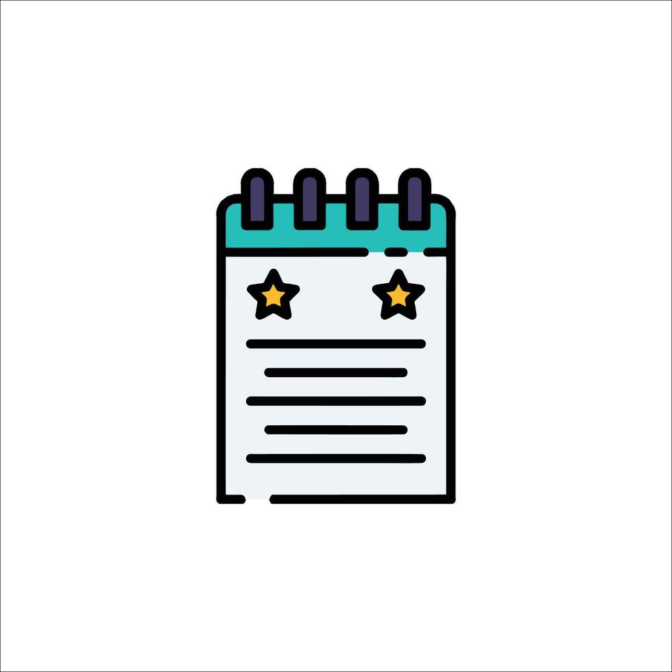 A notebook with stars on it vector
