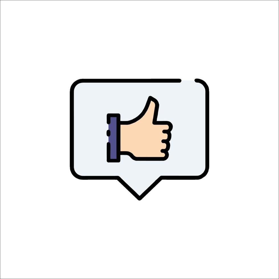 Like button icon illustration vector