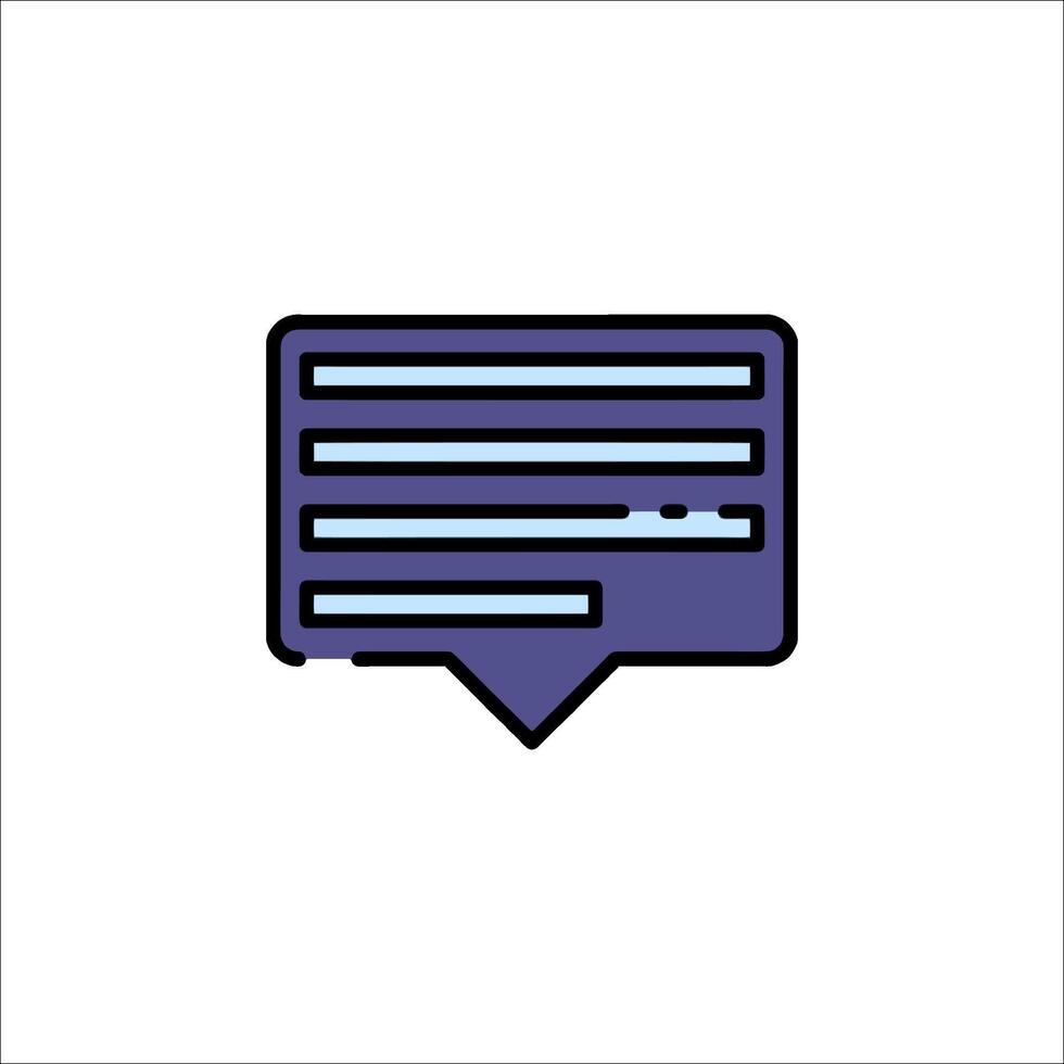 A chat bubble icon on a white background vector