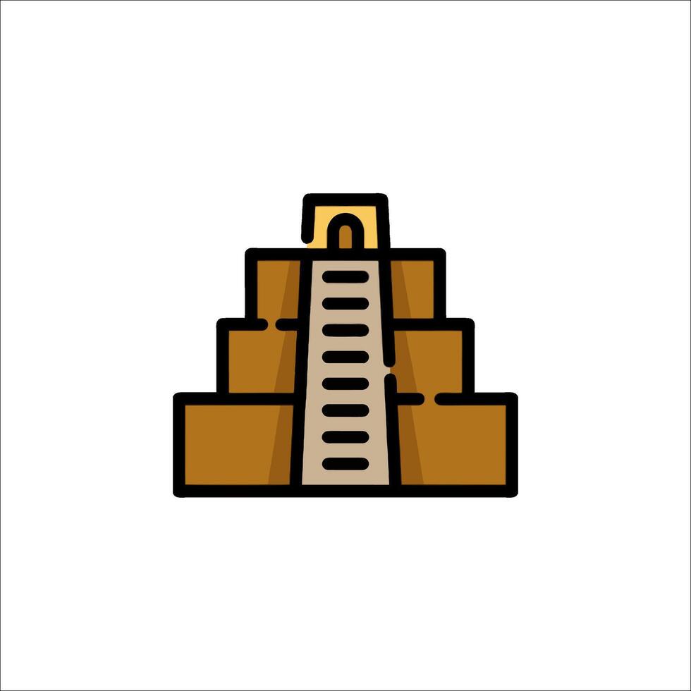 The pyramid of the sun, a pyramid in the desert vector