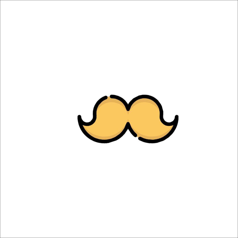 A mustache icon on a white background vector