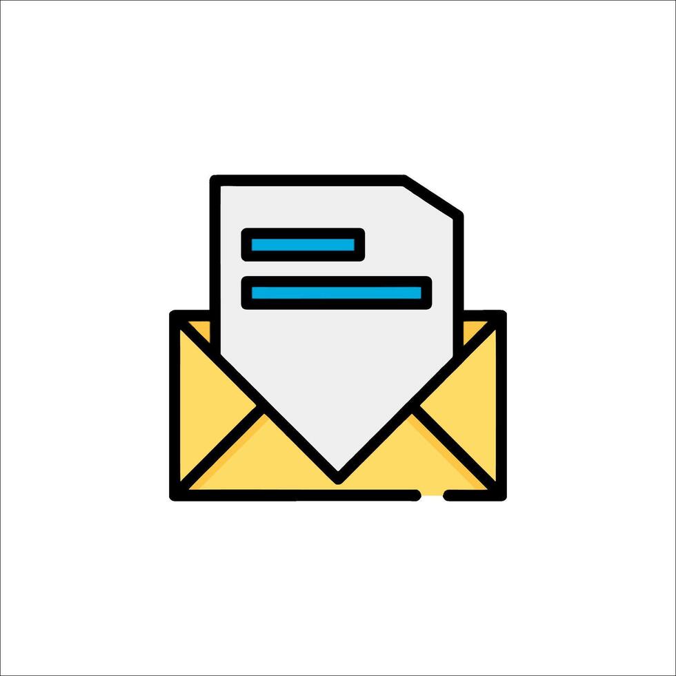Email envelope icon illustration vector