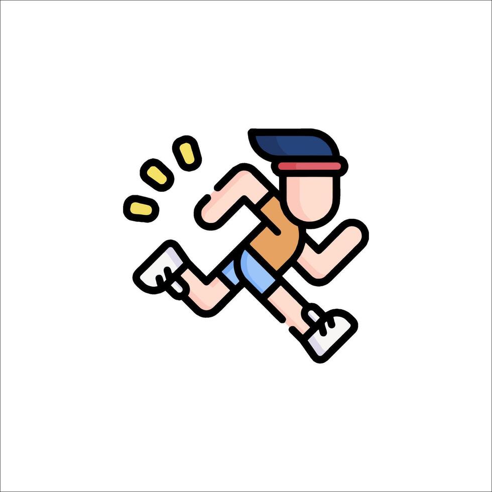 A cartoon man running with a ball in his hand vector