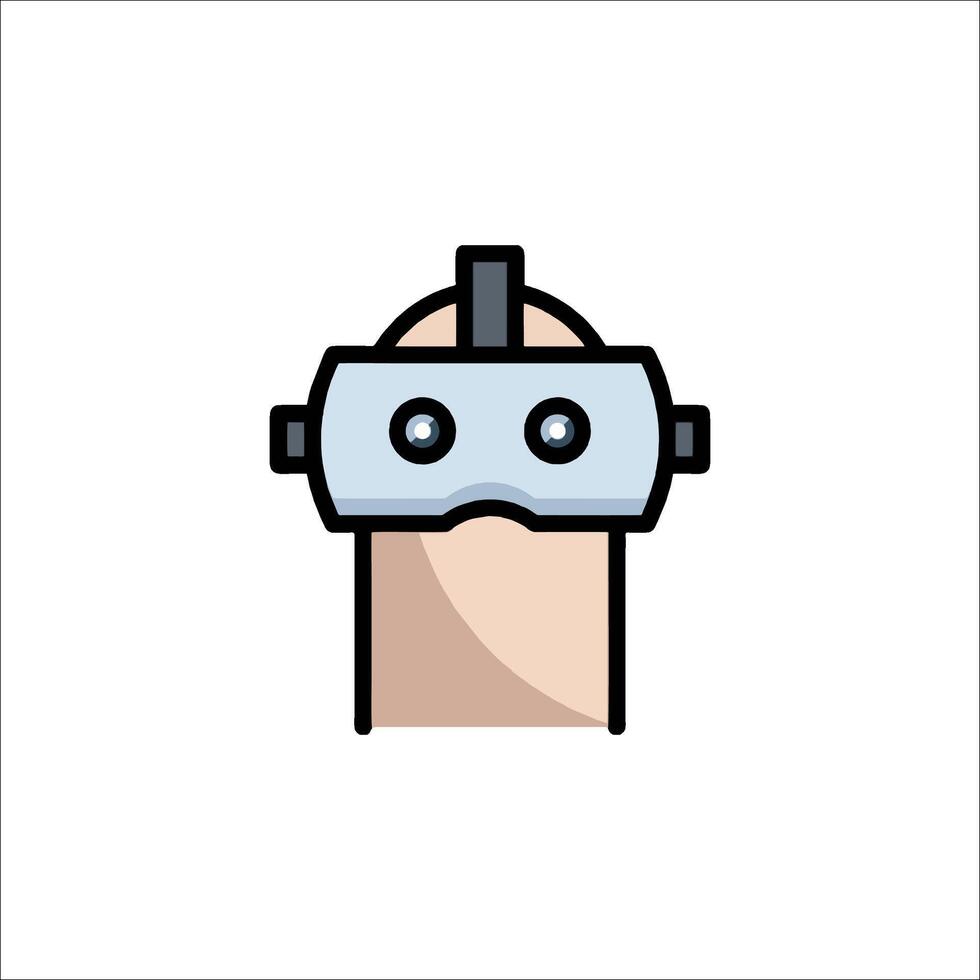 A hand with a virtual reality headset on it vector