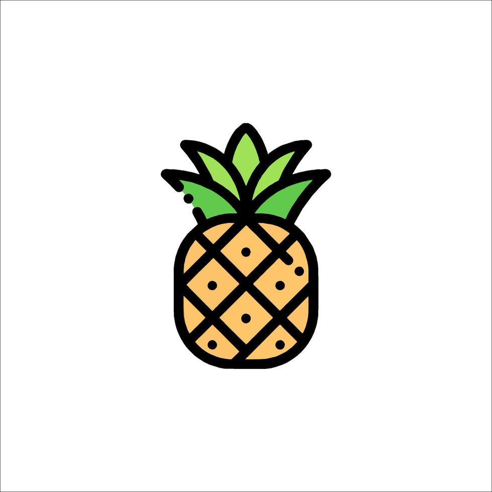 A pineapple icon on a white background vector