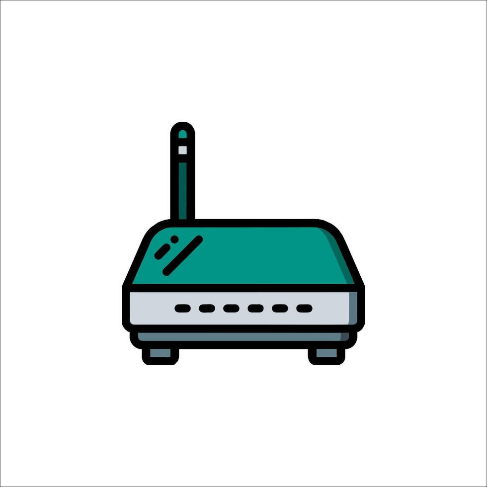 A wireless router icon on a white background vector