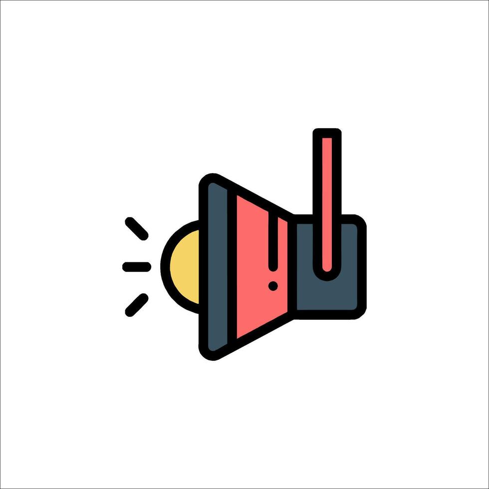 A speaker icon with a light bulb vector