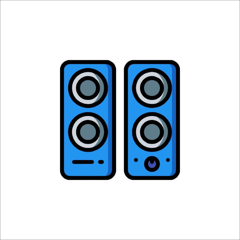 Two speakers on a white background vector