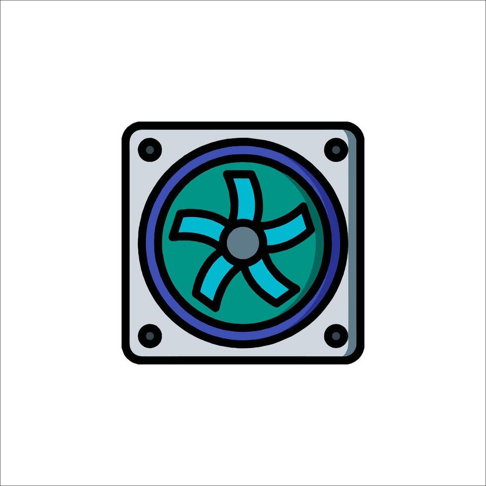 A fan icon on a white background vector