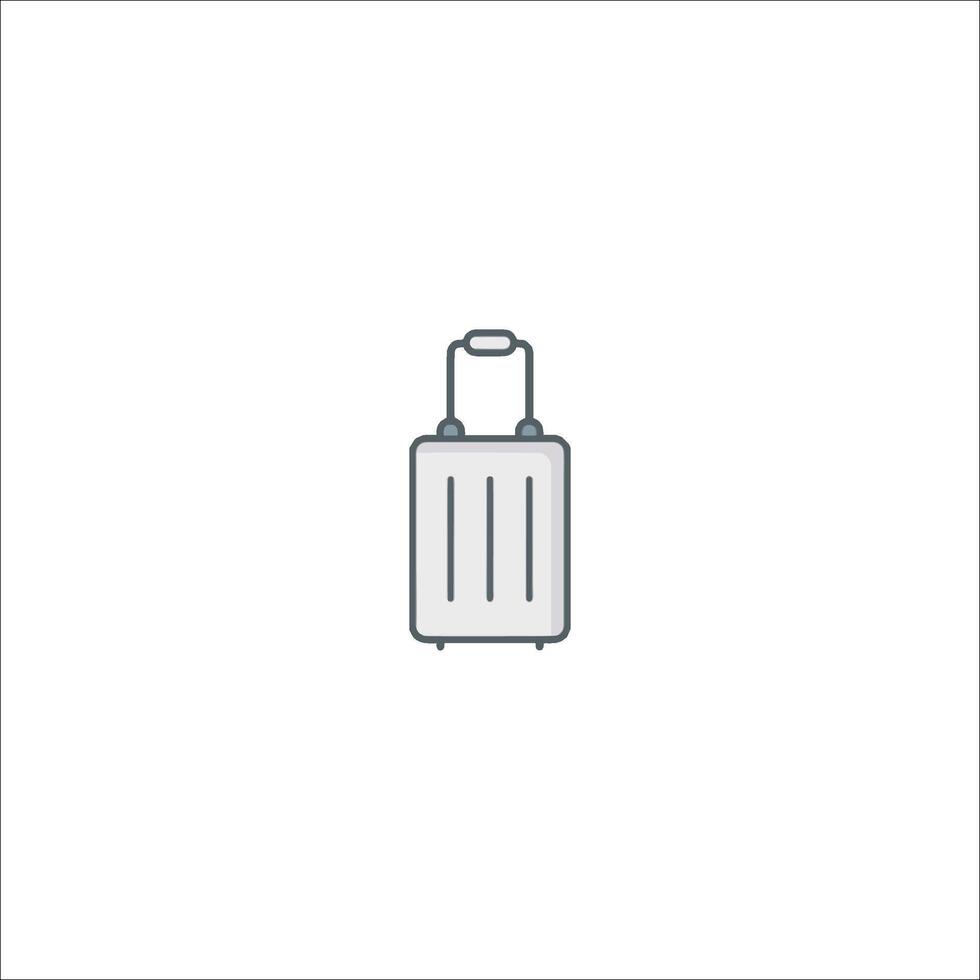 A suitcase icon on a white background vector