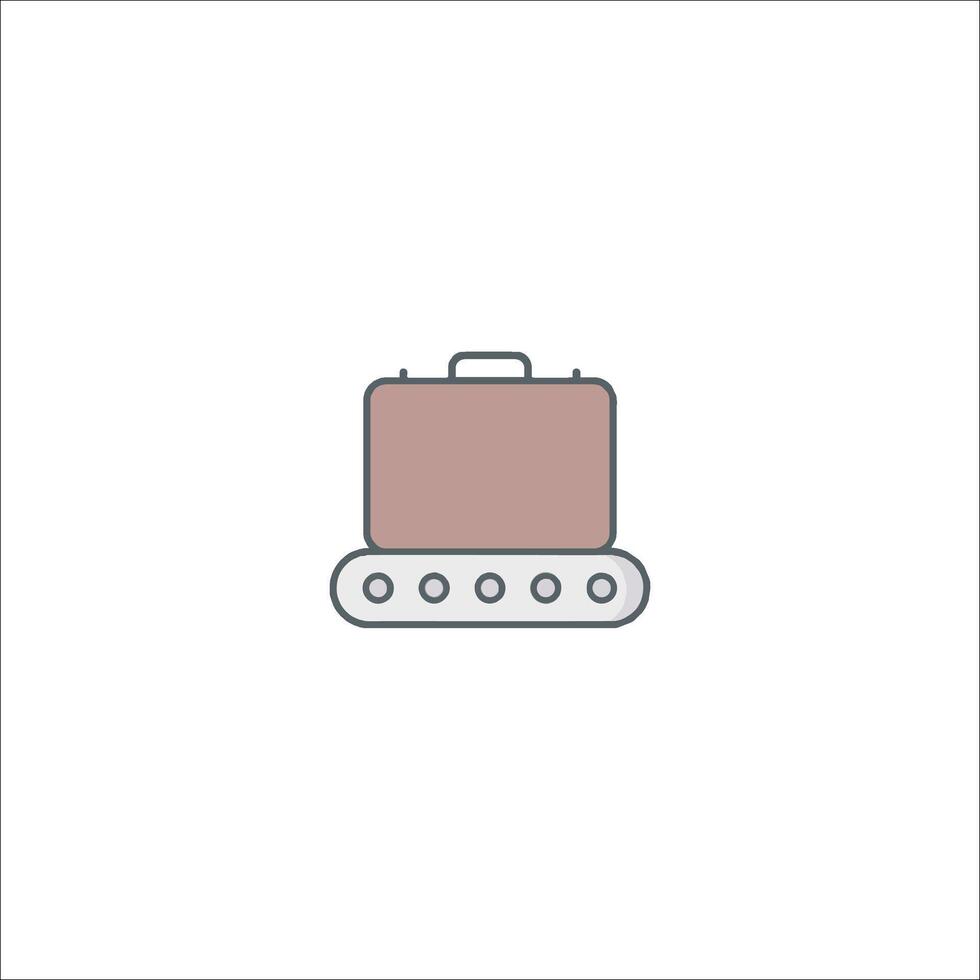 A suitcase icon on a white background vector