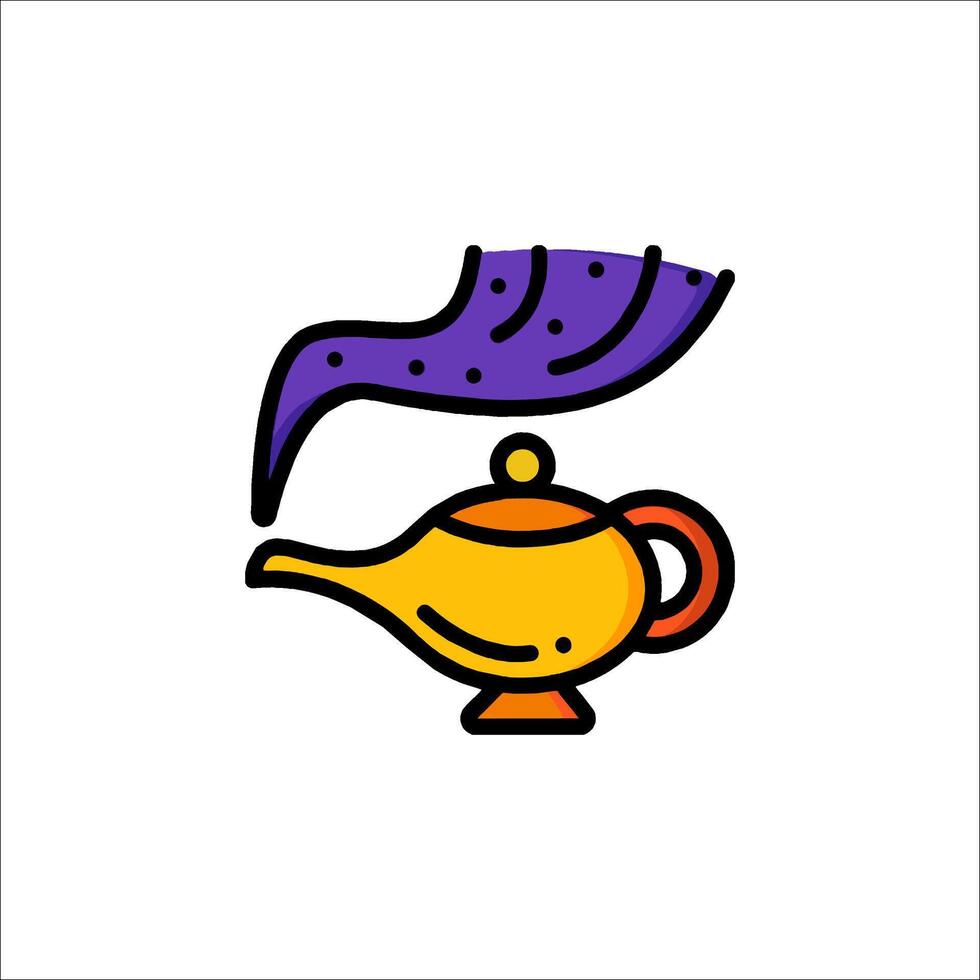 Magic lamp icon illustration vector