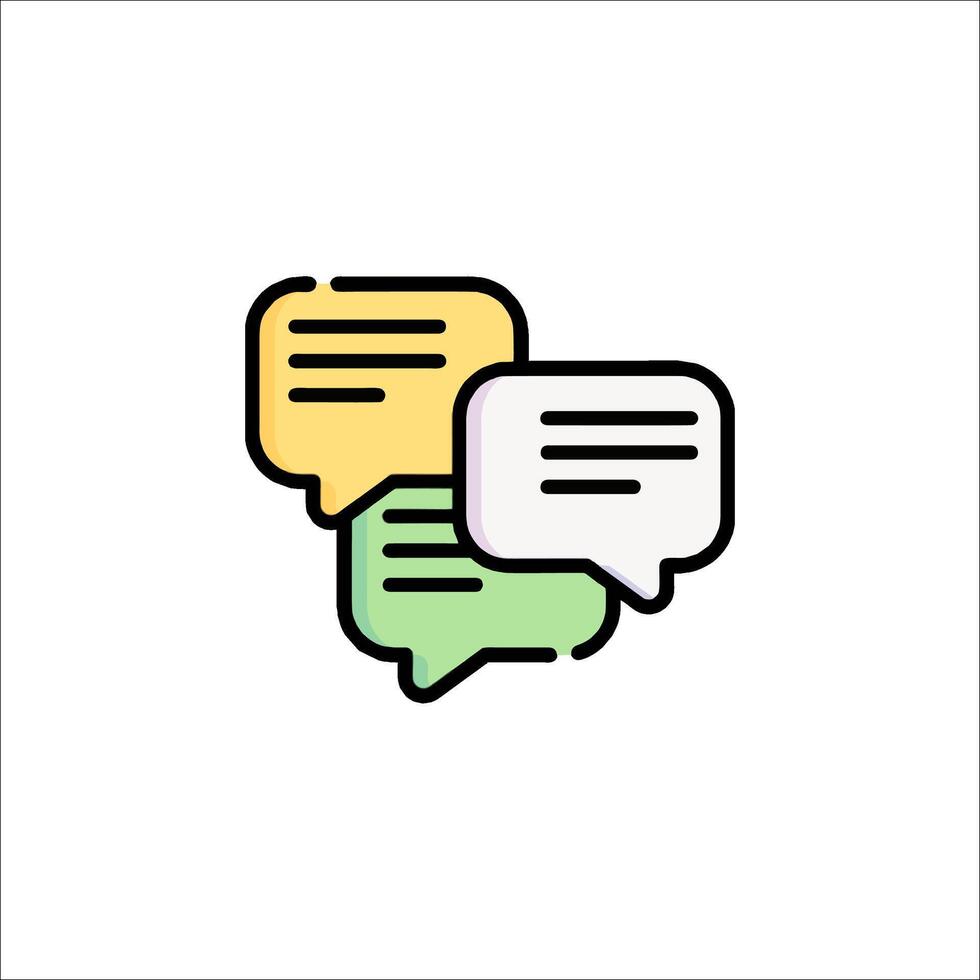 Two speech bubbles icon on white background vector