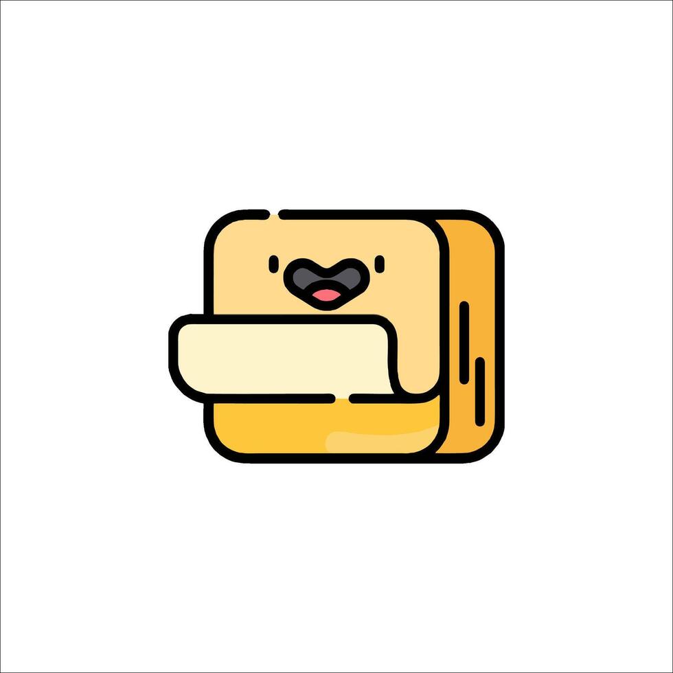 A cartoon character holding a piece of toast vector