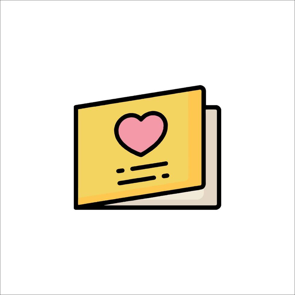 a yellow envelope with a heart on it vector