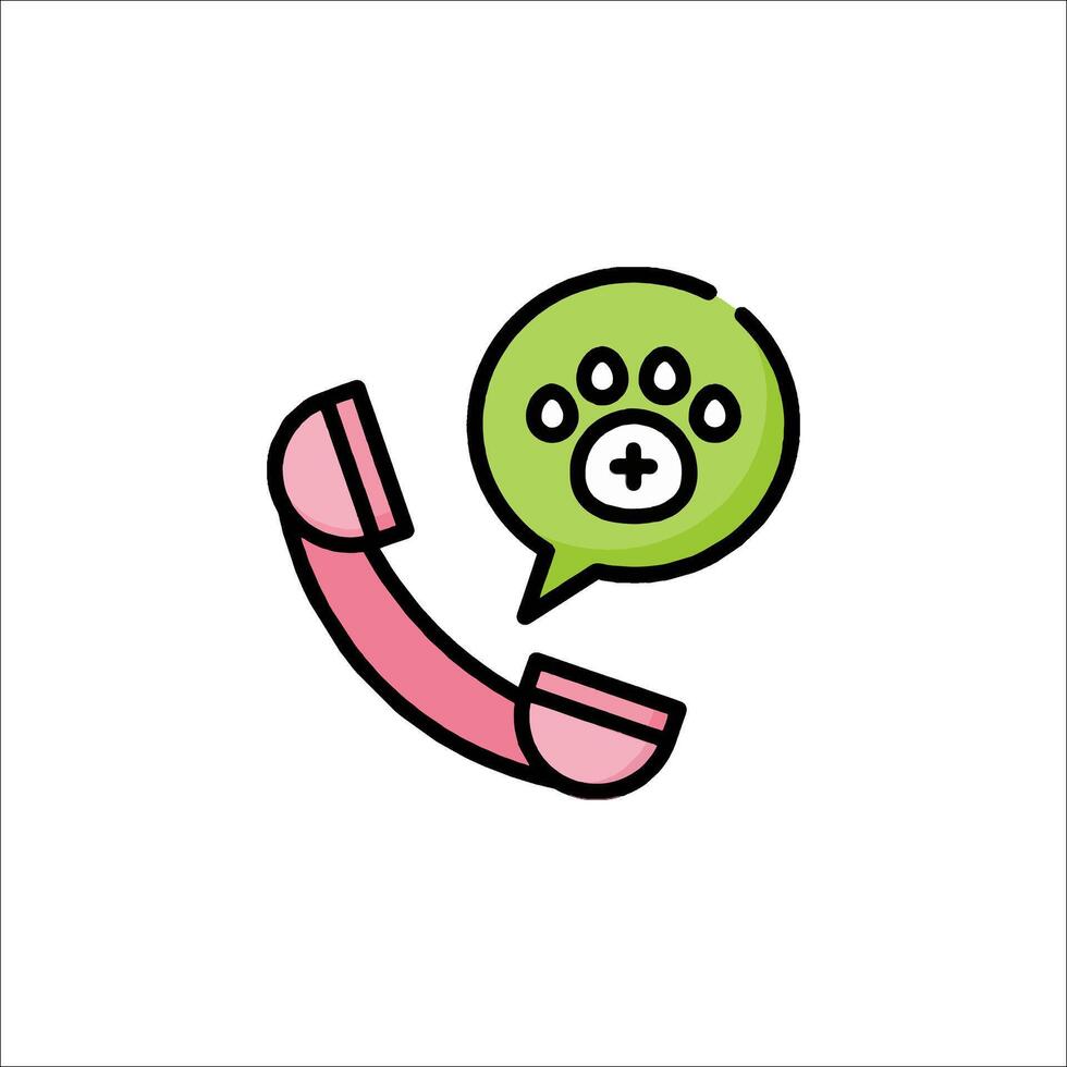 A phone with a dog's paw on it vector