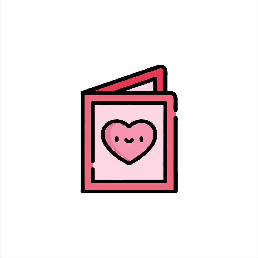 A pink envelope with a heart inside vector