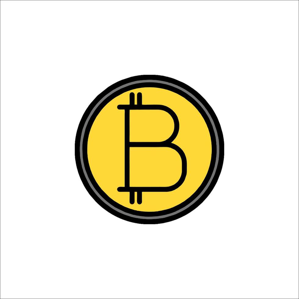 Bitcoin logo illustration vector
