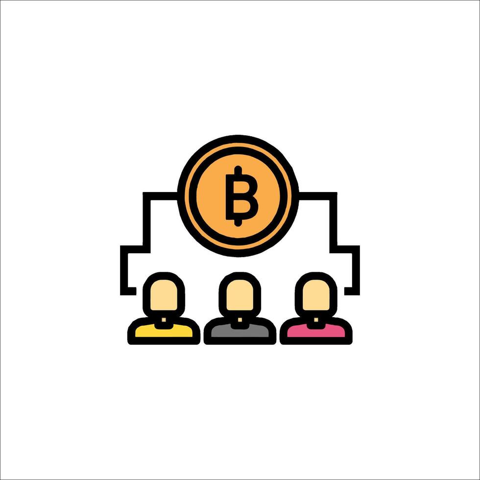Bitcoin logo, icon, illustration vector