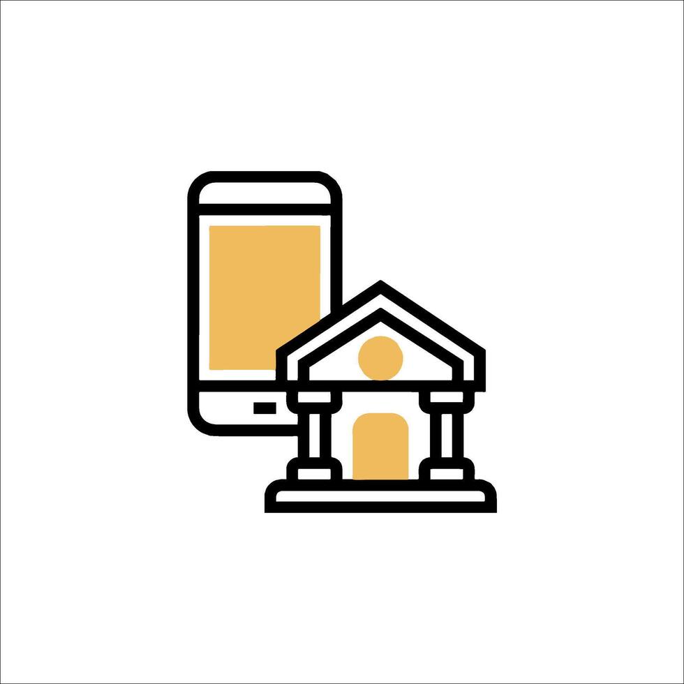 Mobile banking icon illustration vector