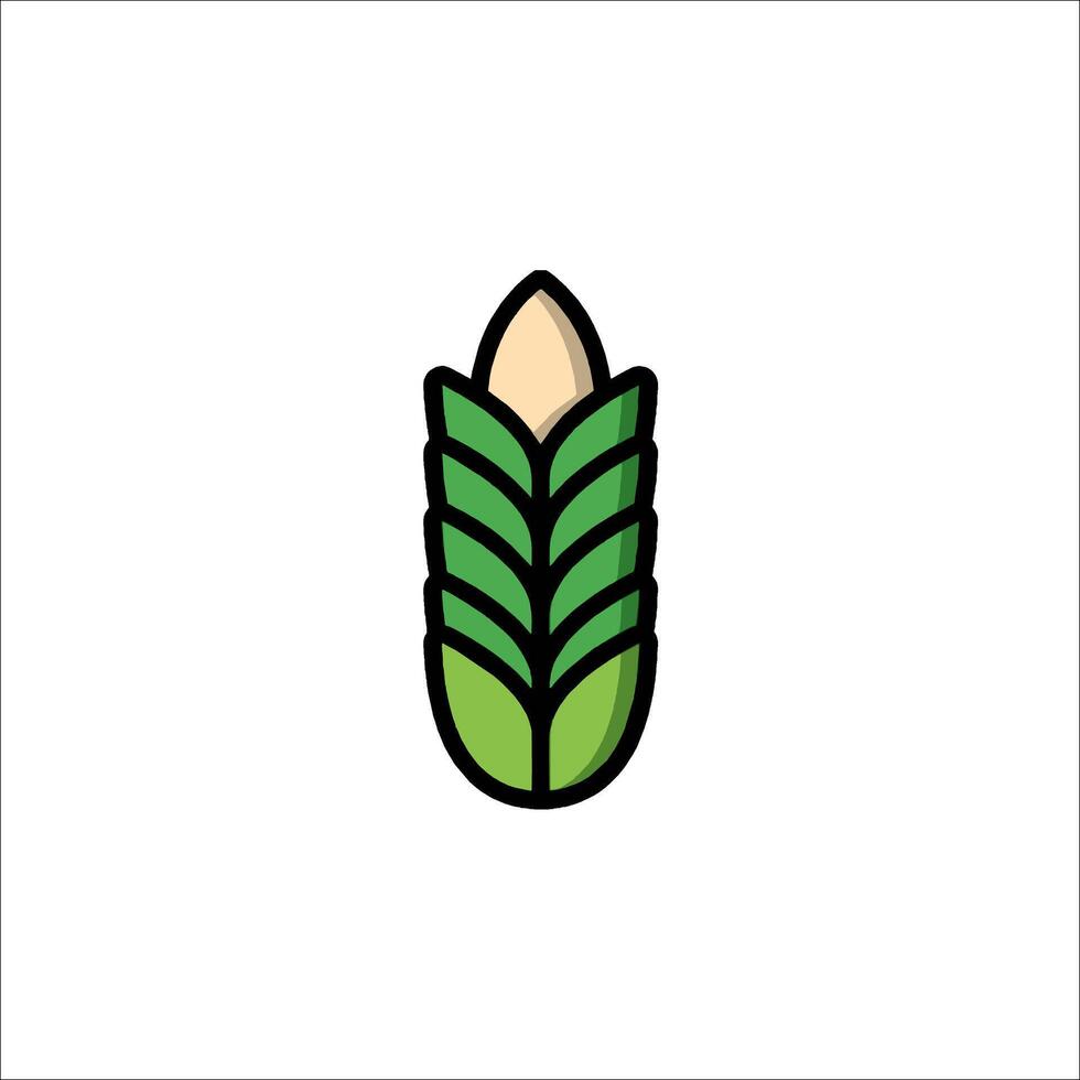 A green ear of corn icon vector
