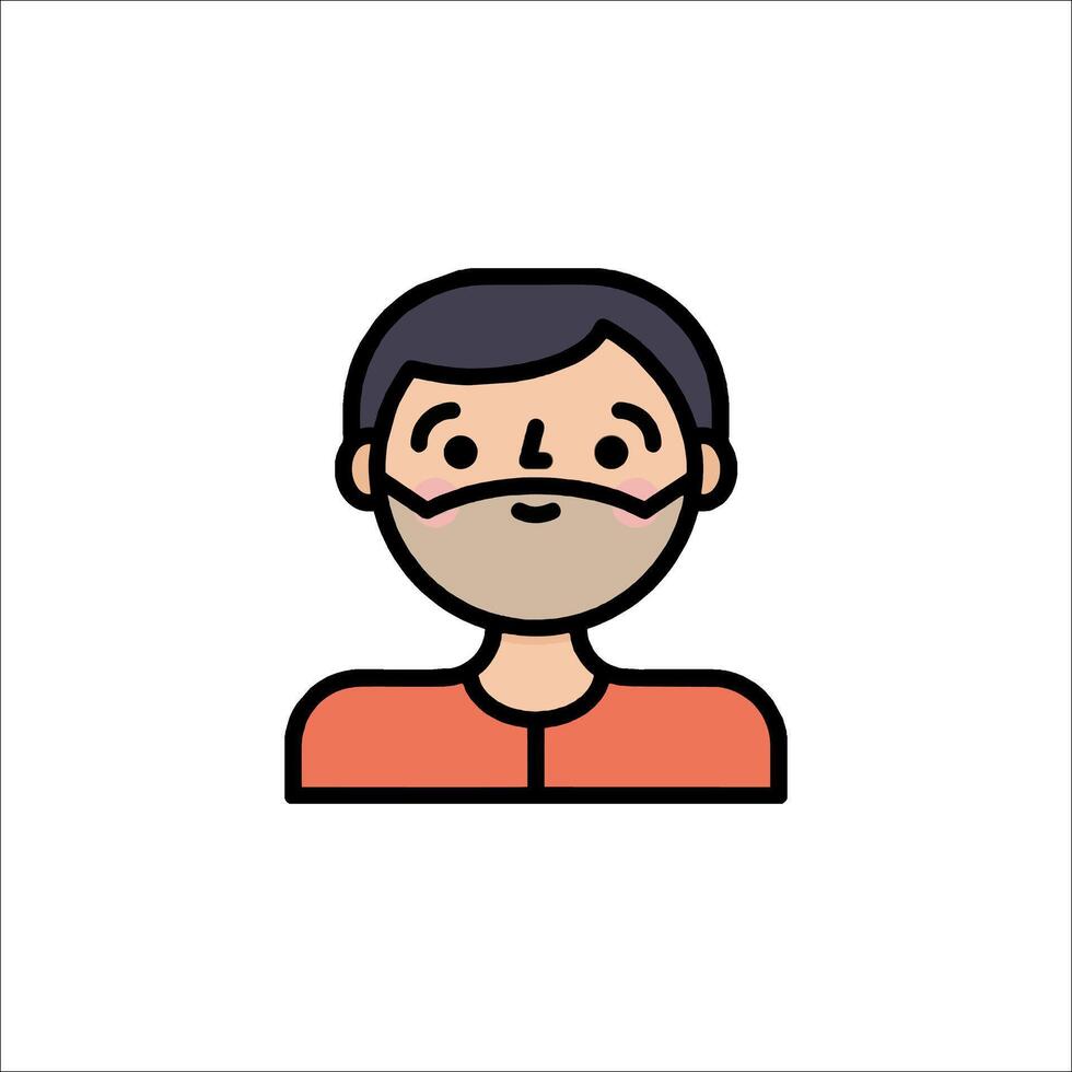 A man wearing a mask icon vector